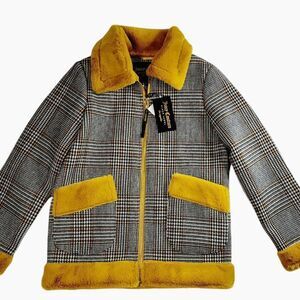 Juicy Couture Black Label Plaid Amber Coat Women's Sz Small